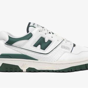 New Balance 550 Women's White and Green Sneakers